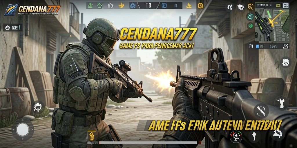 Gambar gameplay CENDANA777 menunjukkan aksi seru dalam permainan FPS.