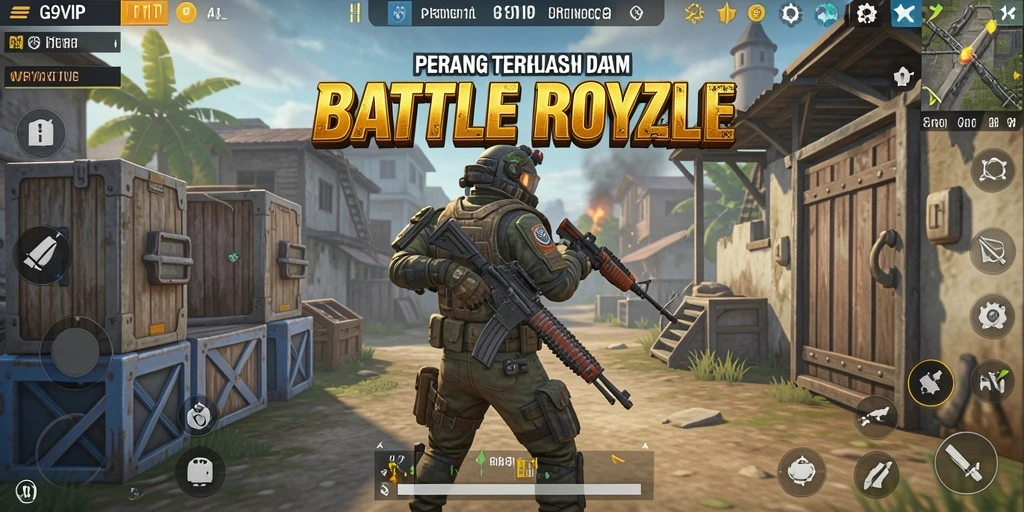 Gameplay seru pertarungan Battle Royale di G9VIP.
