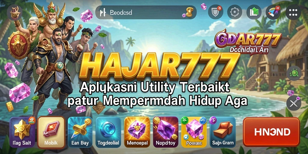 Screenshot utama HAJAR777 menunjukkan antarmuka aplikasi yang user-friendly.