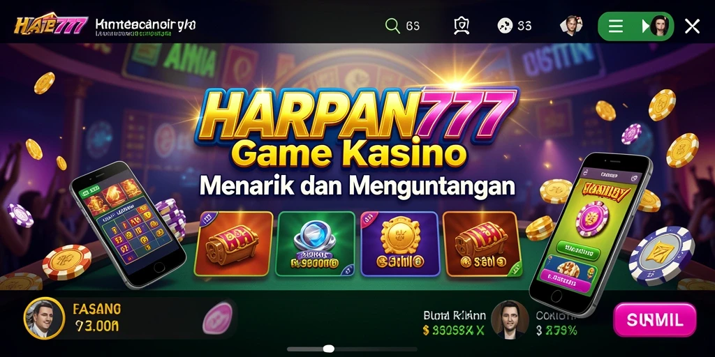 Tampilan menarik dari gameplay Kasino di HARAPAN777.