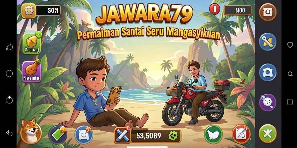 Tangkapan layar permainan <strong>JAWARA79</strong> yang penuh warna dan menarik.