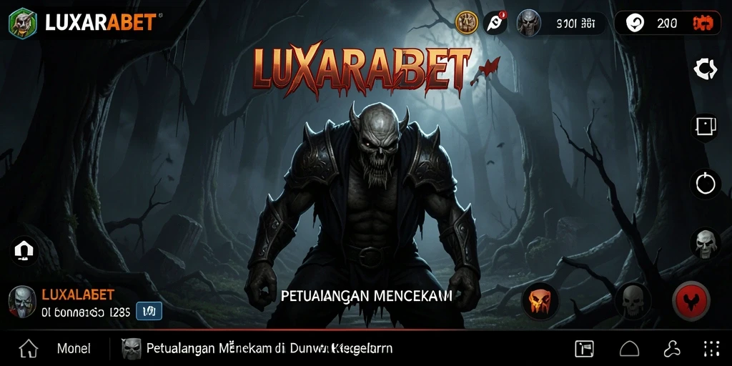 Tampilan gameplay LUXARABET saat menjelajah dunia horor yang menakutkan.
