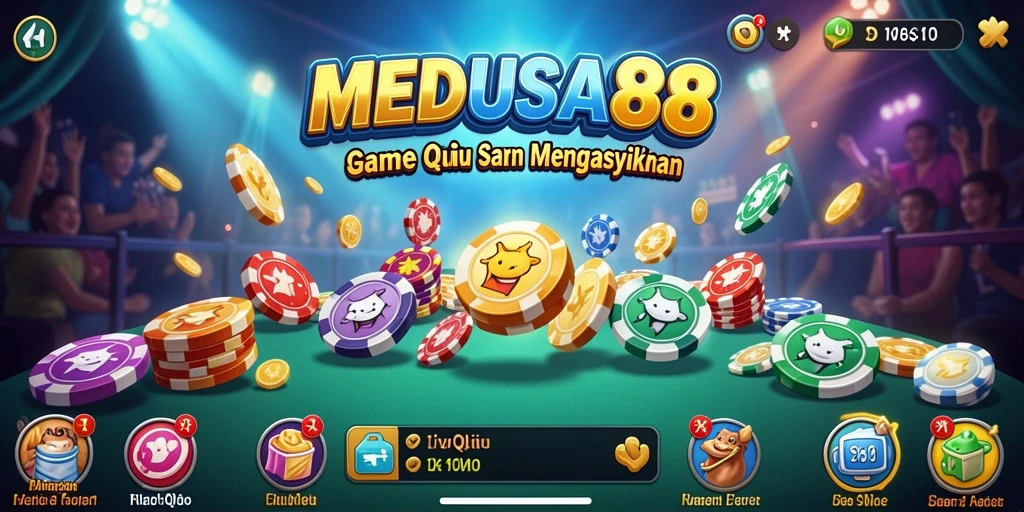 Screenshot gameplay MEDUSA88 dengan aksi seru QiuQiu.