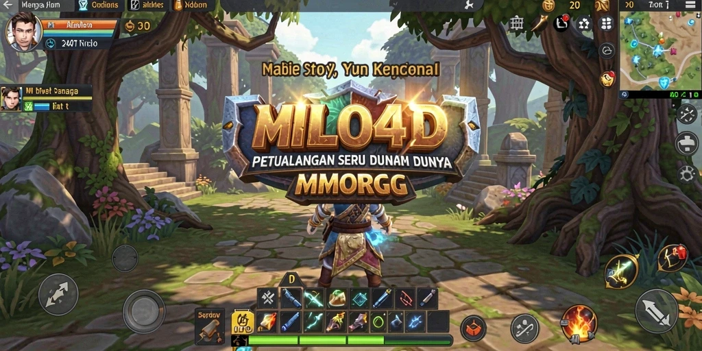 Menampilkan aksi seru di dunia fantasi MILO4D dengan berbagai karakter.