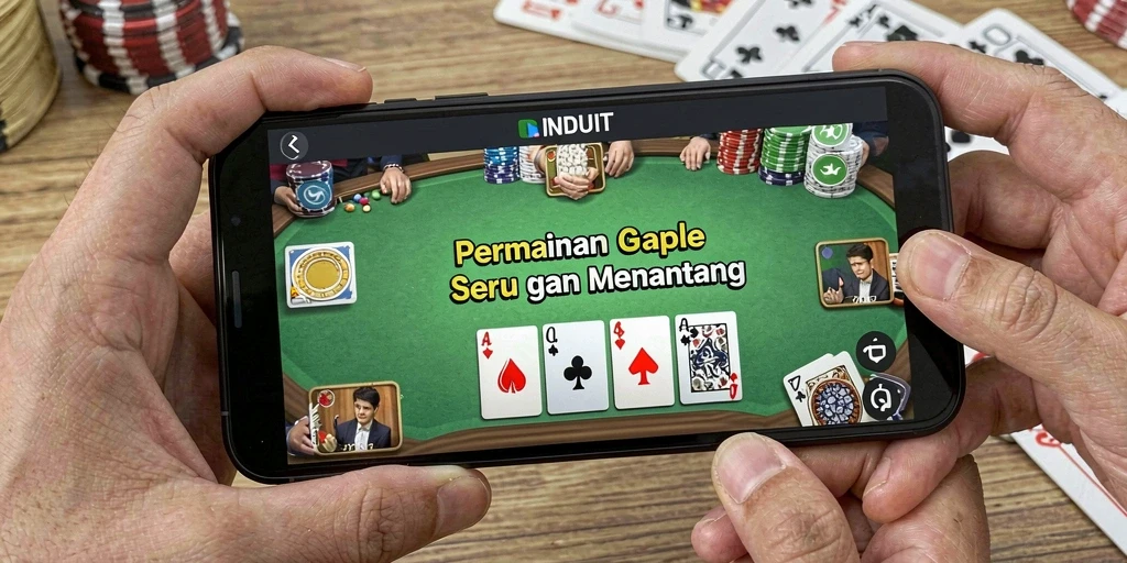 Tampilan screenshot gameplay Gaple MNDUIT yang menarik dan interaktif.
