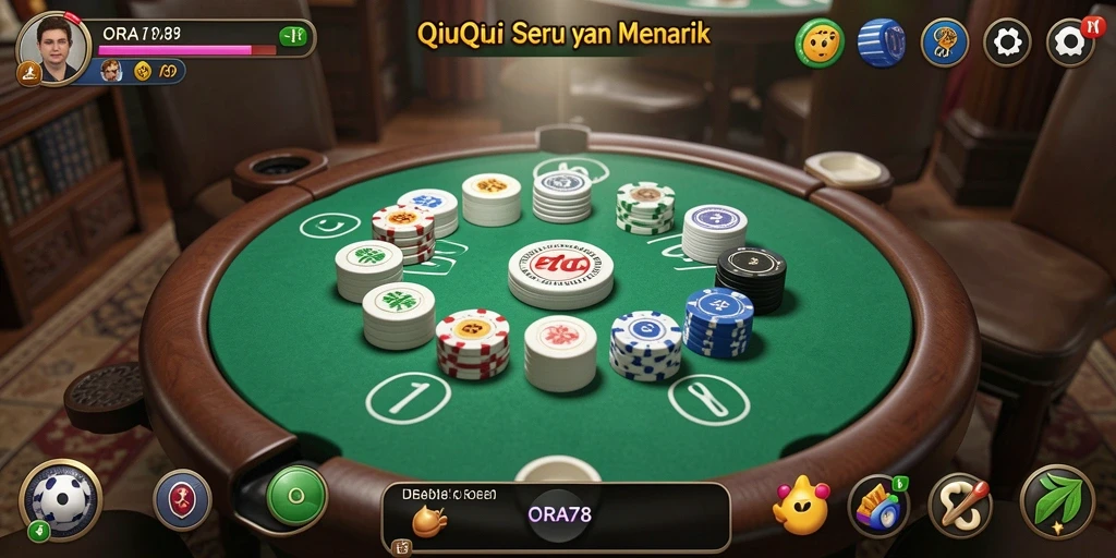 Gameplay QiuQiu seru di ORA78 dengan teman-teman.
