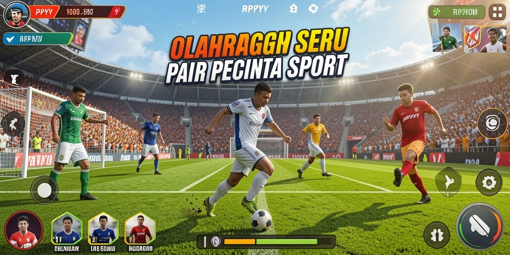 Screenshot gameplay RPYYY menampilkan aksi seru dalam permainan olahraga.